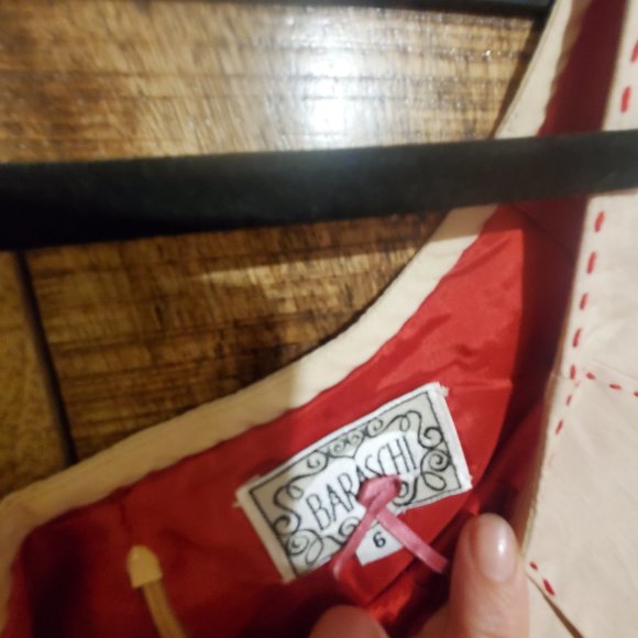 Beautiful Baraschi two-tone flower summer dress size 6 - Picture 2 of 3